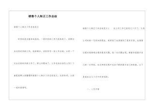 销售个人转正工作总结