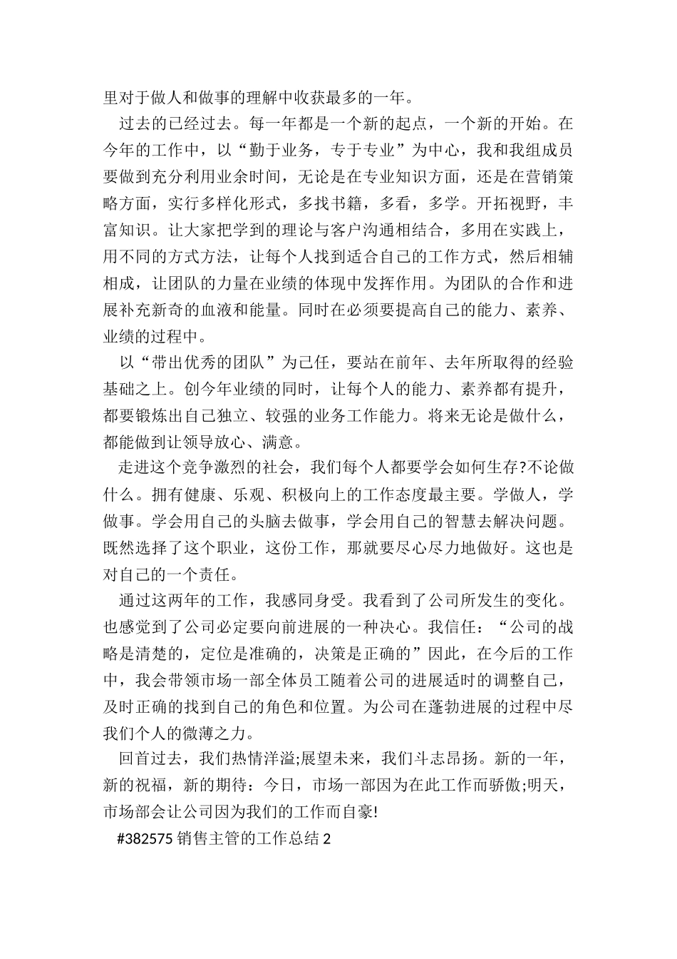 销售主管的工作总结4篇_第2页