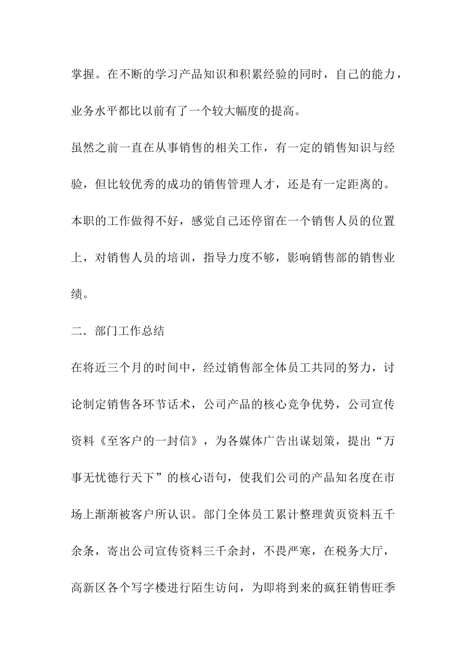 销售人员工作小结_第2页