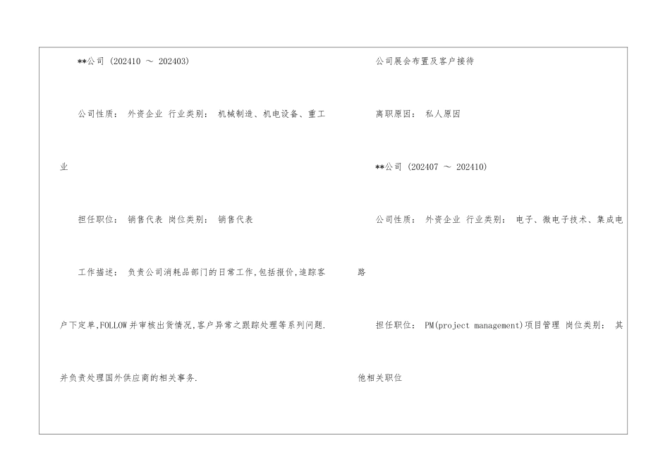 销售代表个人简历参考_第2页