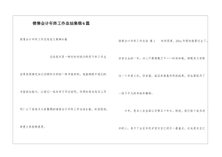 销售会计年终工作总结集锦6篇