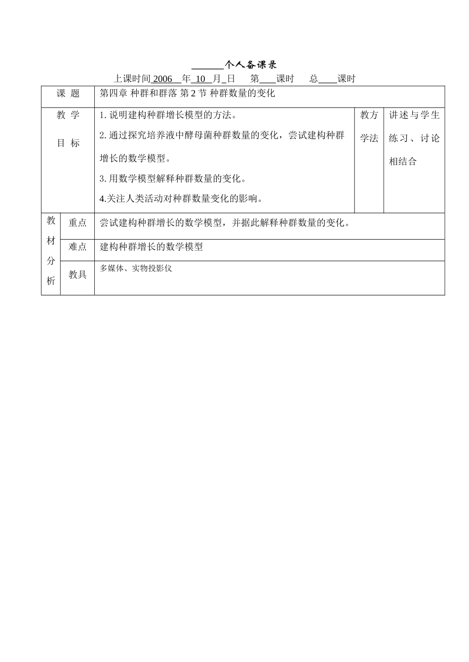 42种群数量的变化_第1页