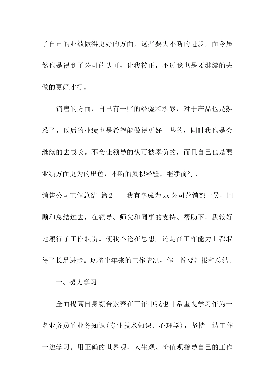 销售公司工作总结合集七篇_第3页