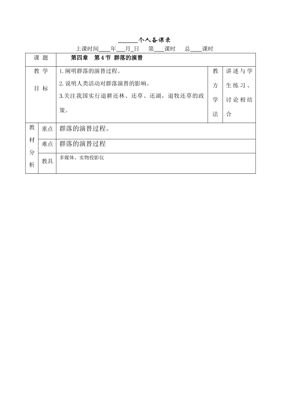 44群落的演替_第1页