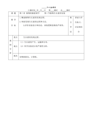 31植物生长素的发现