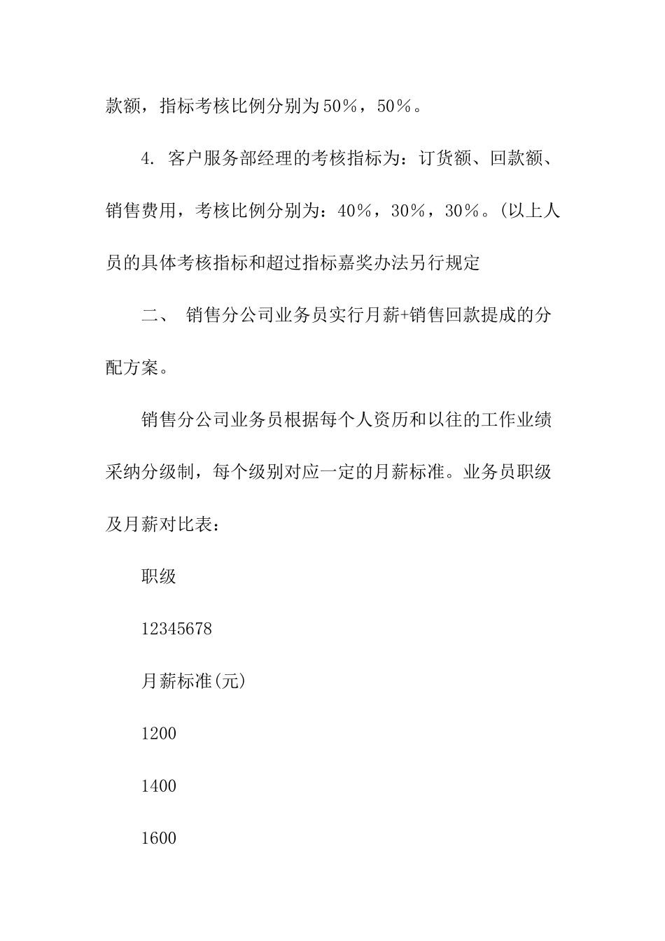 销售公司薪资方案模板_第2页