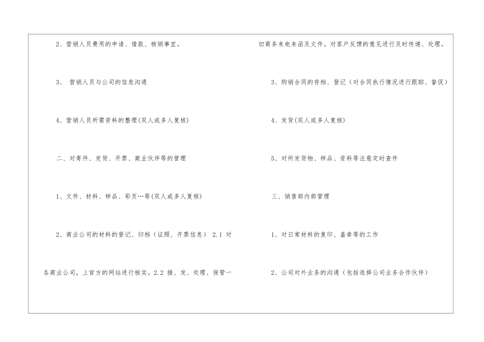 销售内勤工作计划范本_第2页