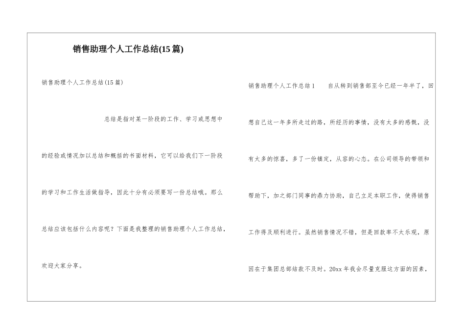 销售助理个人工作总结_第1页
