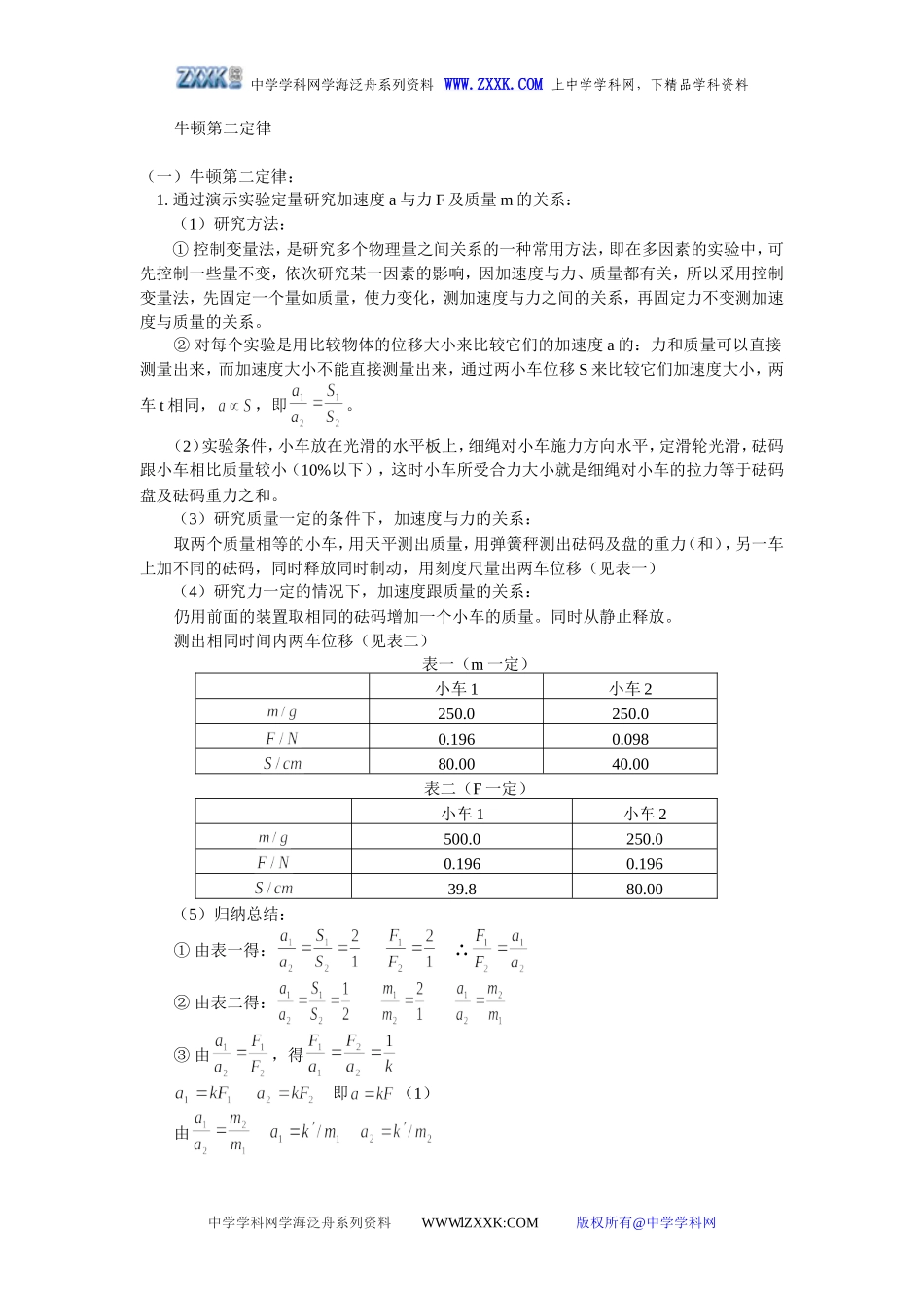 33牛顿第二定律_第1页