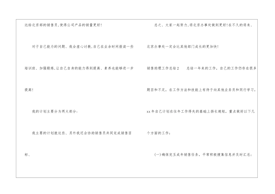 销售助理工作总结10篇_第3页