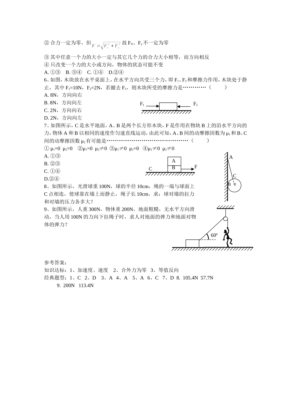 34附答案物体的平衡_第2页