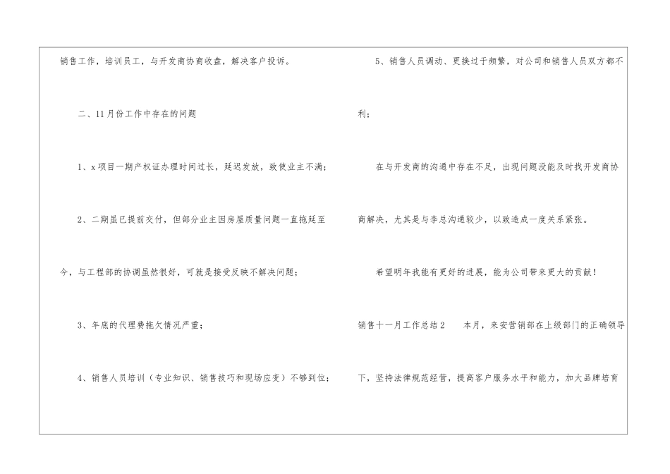 销售十一月工作总结_第3页