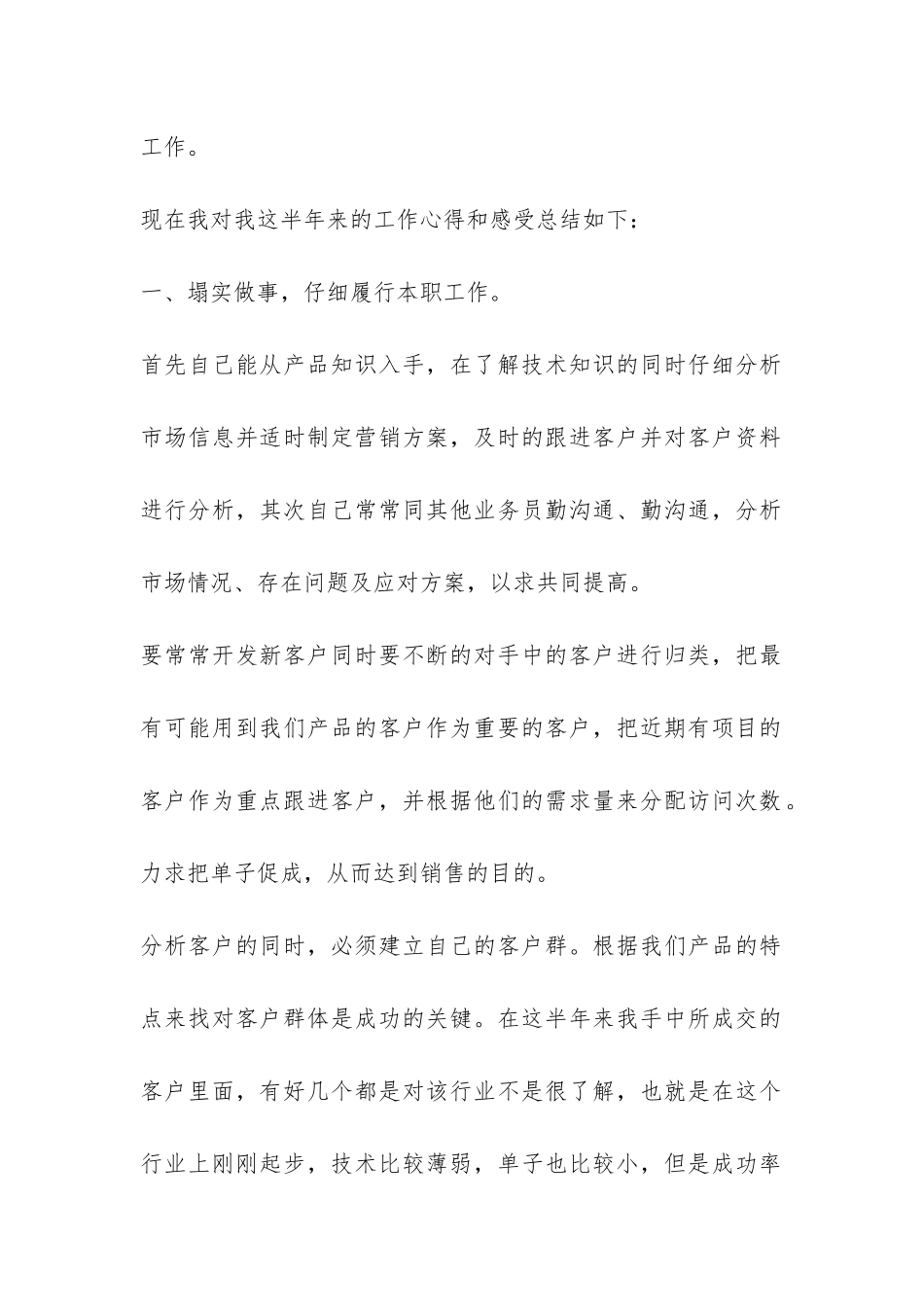 销售半年度工作总结-_第2页