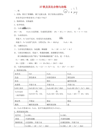 37铁及其化合物与冶炼