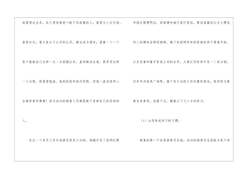 销售员个人月工作总结_第3页