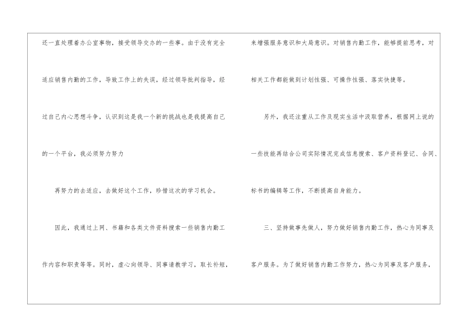 销售员工内勤总结_第3页