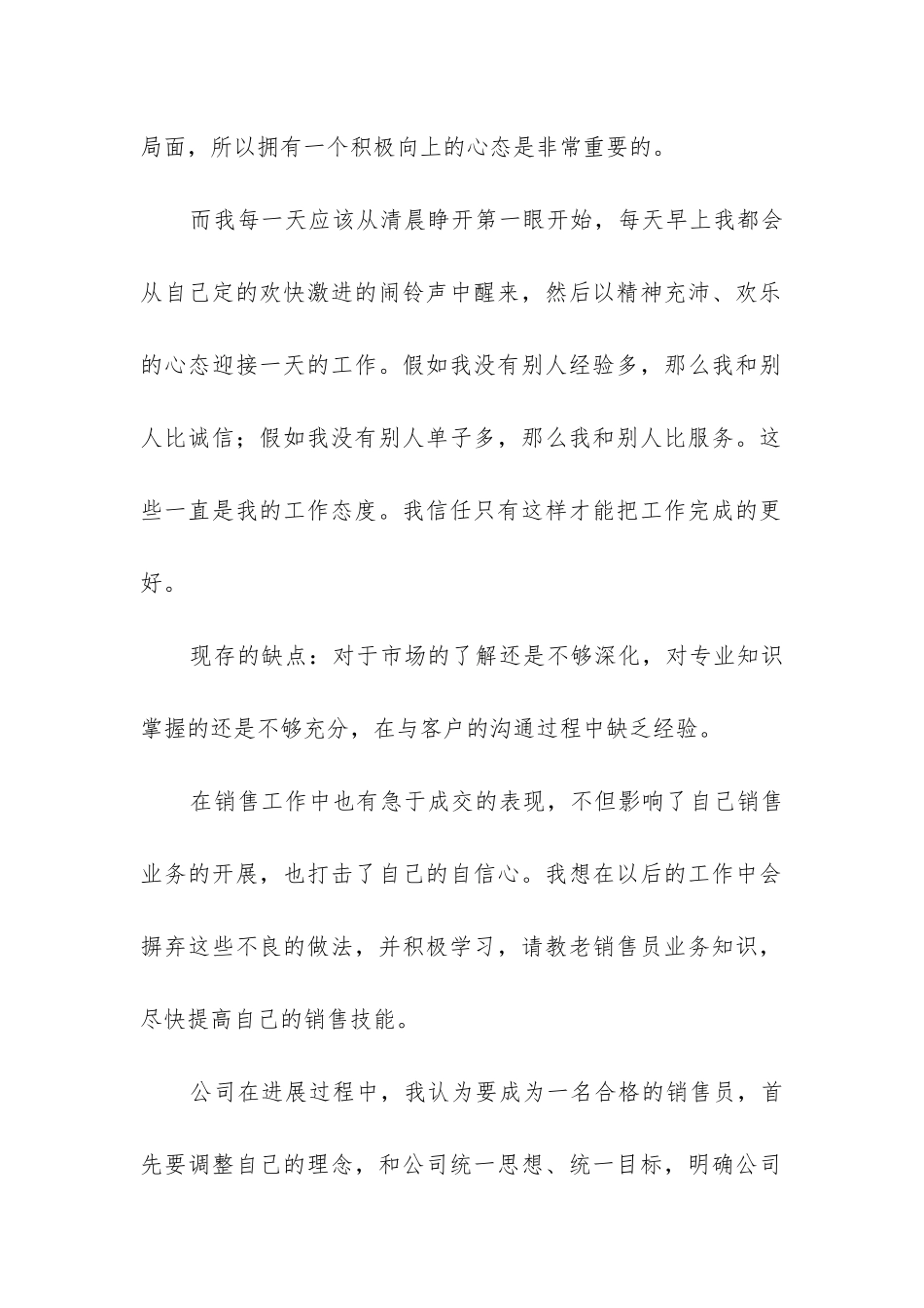 销售员工转正工作总结(实用7篇)_第2页