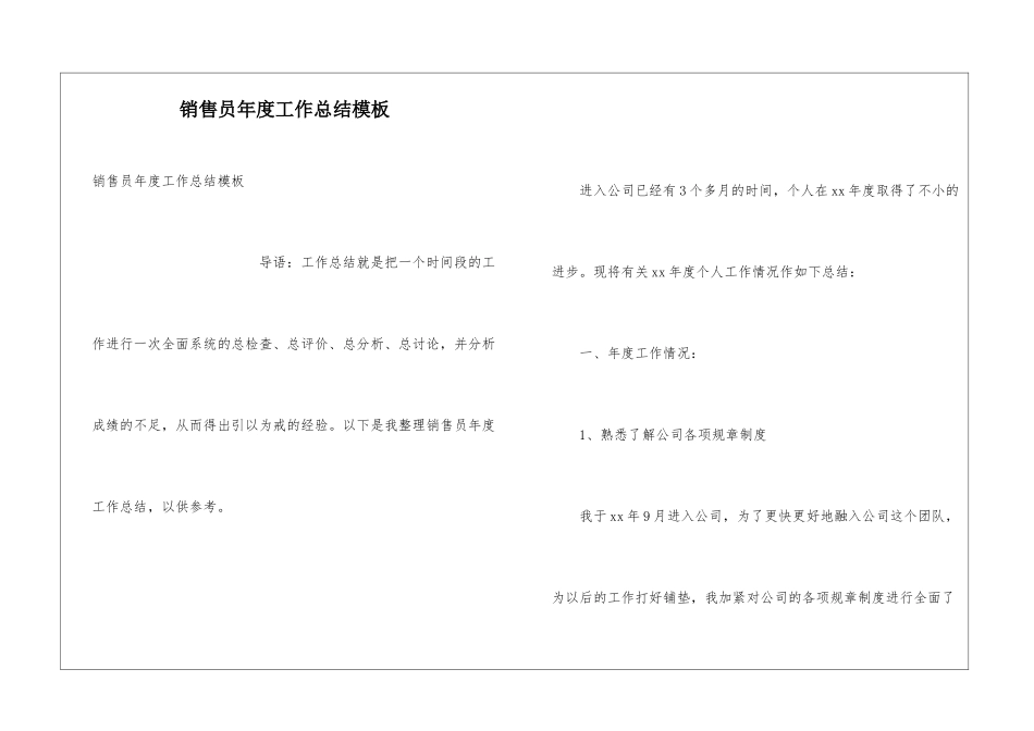 销售员年度工作总结模板_第1页