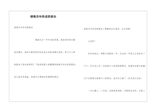 销售员年终述职报告