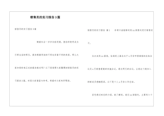 销售员的实习报告3篇