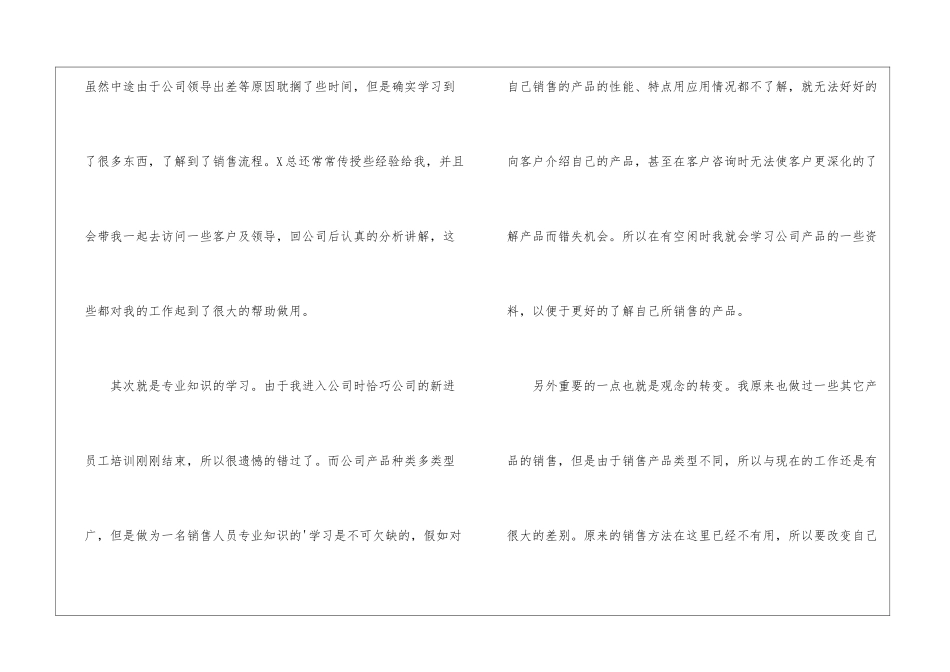销售员的工作总结_第2页