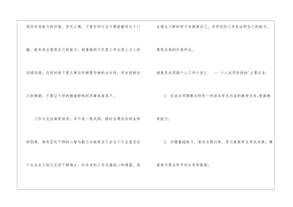 销售员试用期个人工作计划_第3页