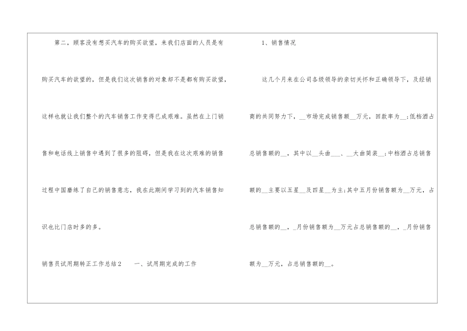 销售员试用期转正工作总结15篇_第3页
