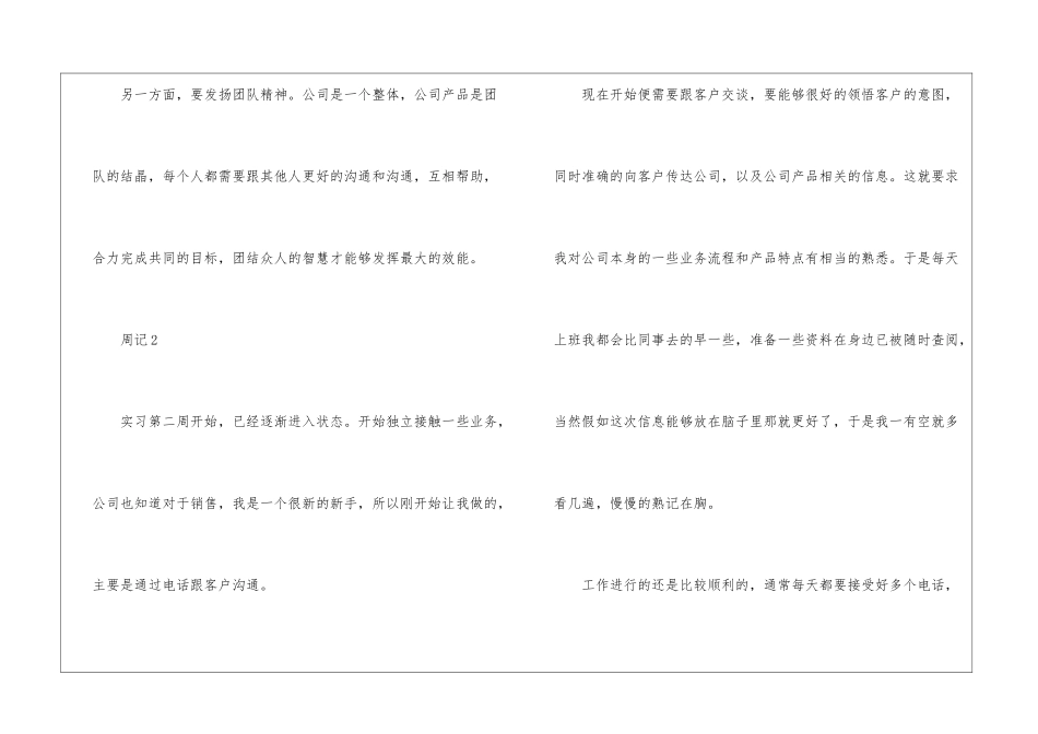 销售实习周记四篇_第3页