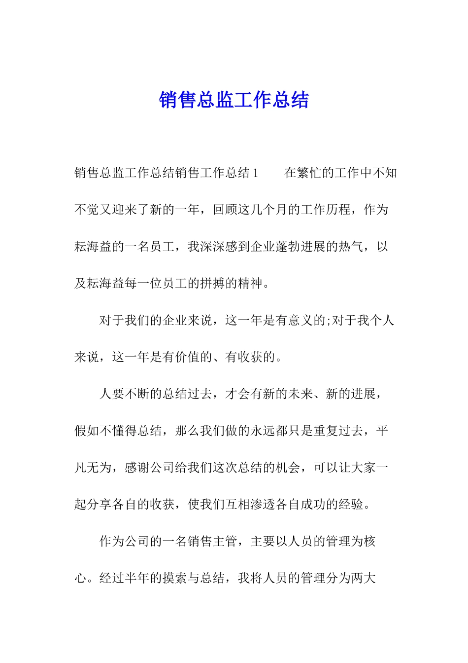 销售总监工作总结_第1页