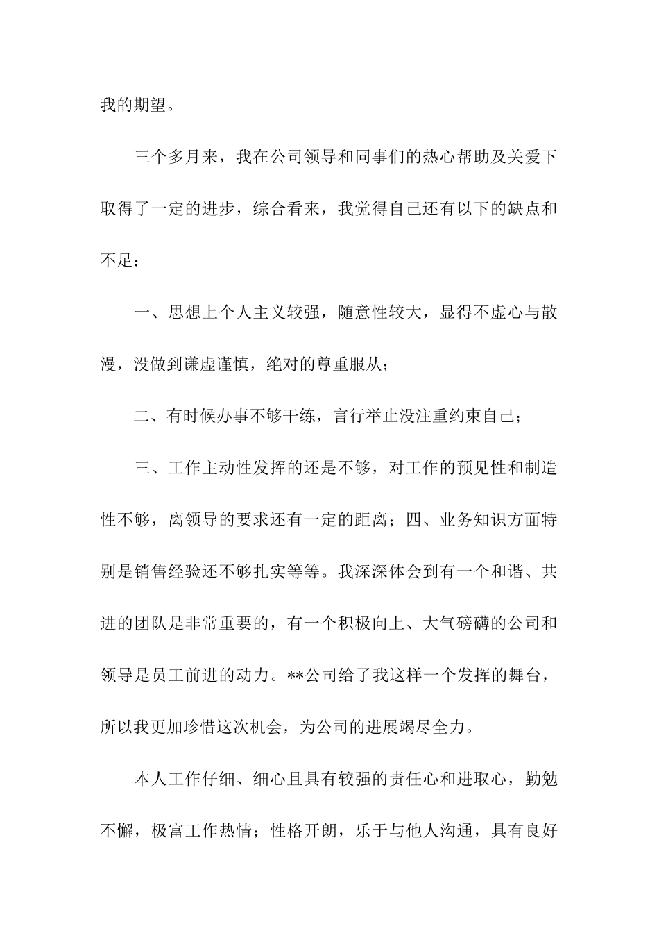 销售转正申请书_第2页