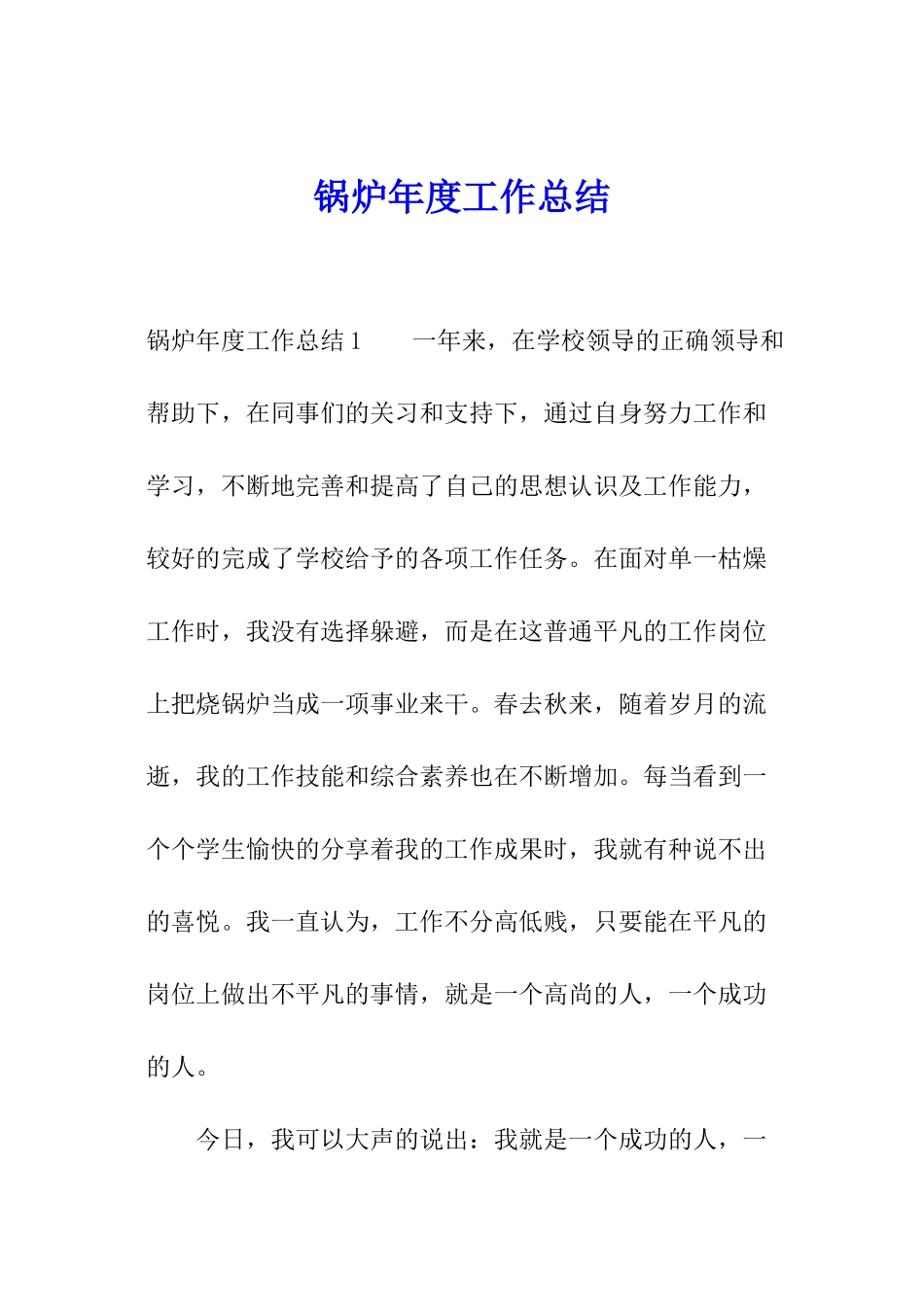 锅炉年度工作总结_第1页