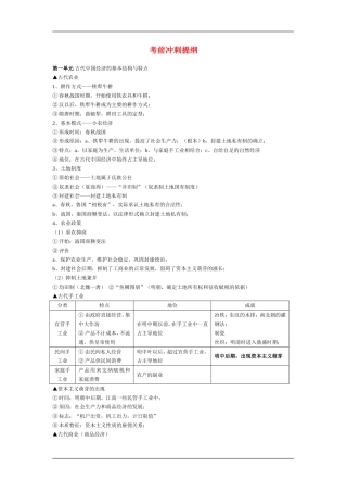 8、必修二经济史期末冲刺强化记忆复习提纲