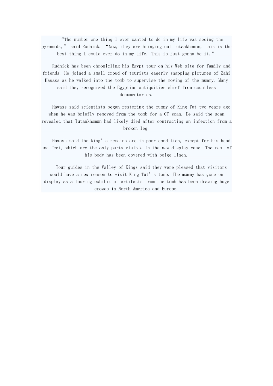 King Tut’s mummy on public display for the first time_第2页