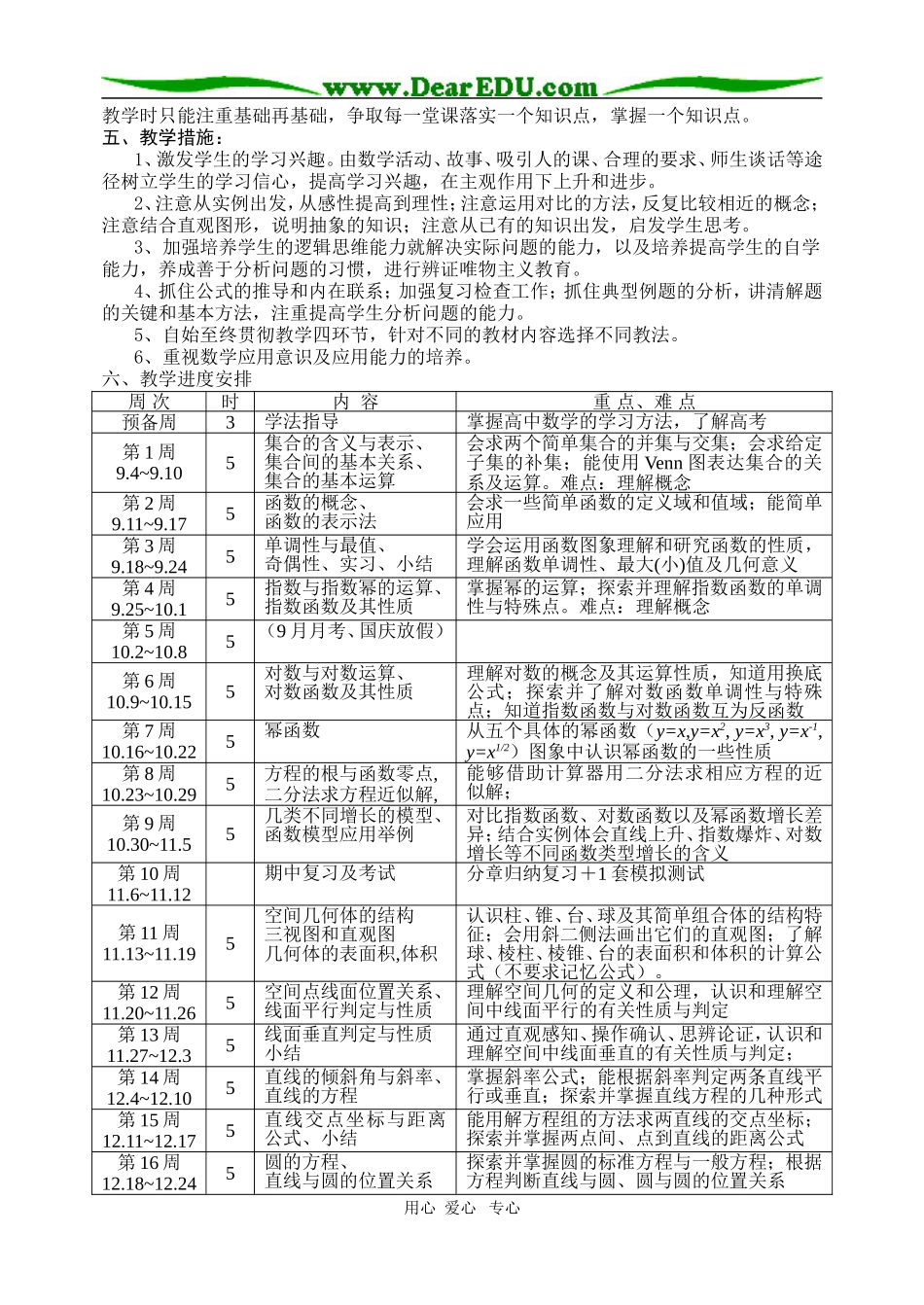 A1--2005年下学期高一全期教学计划_第2页
