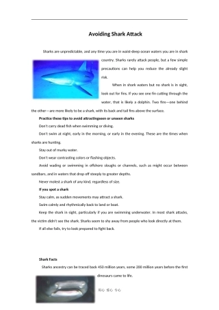 Avoiding Shark Attack