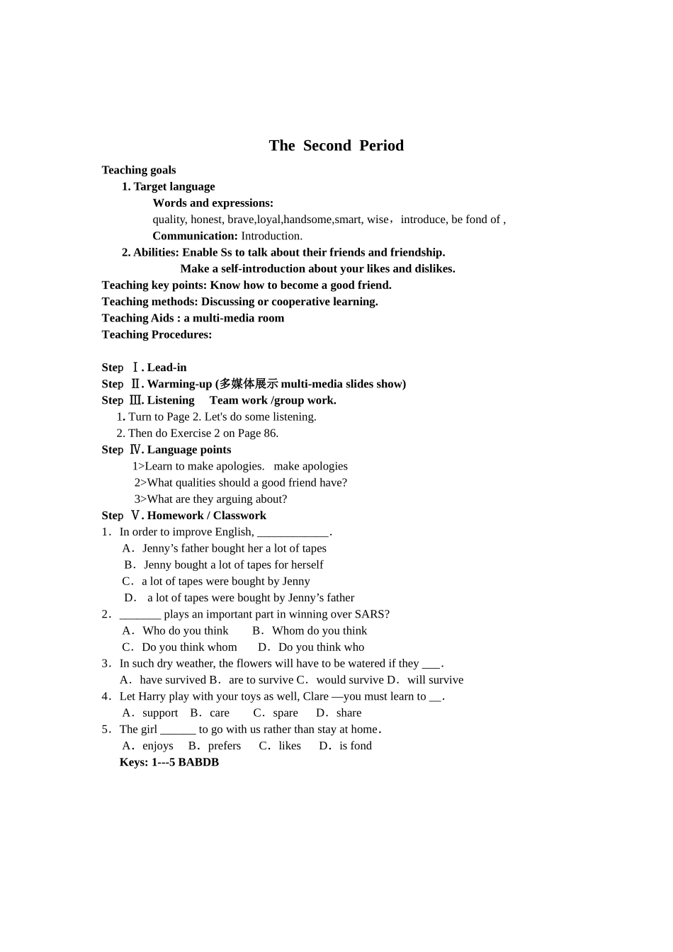 Unit 1 period 2 Listening_第1页