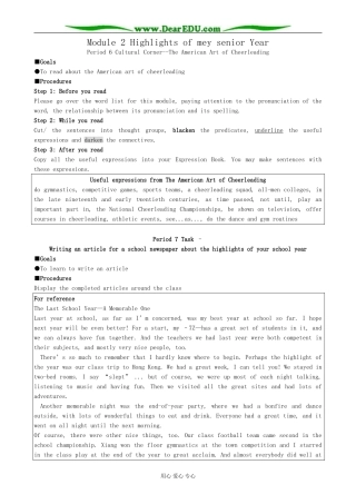 Module 2 Highlights of mey senior Year-Period 6-7