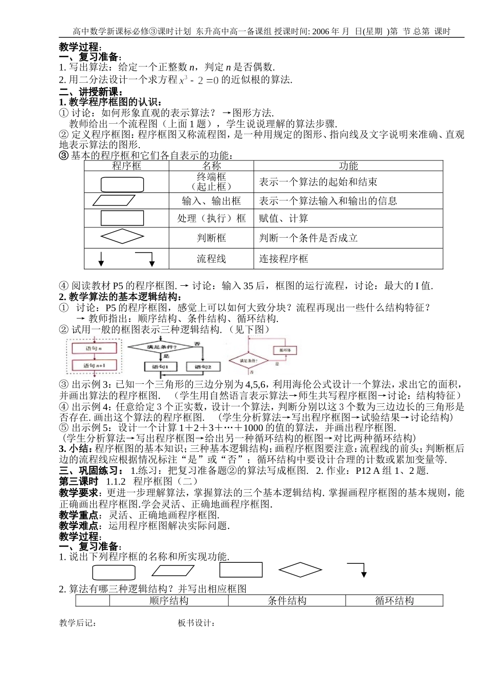 B1--1.1 算法与程序框图(3课时)_第2页