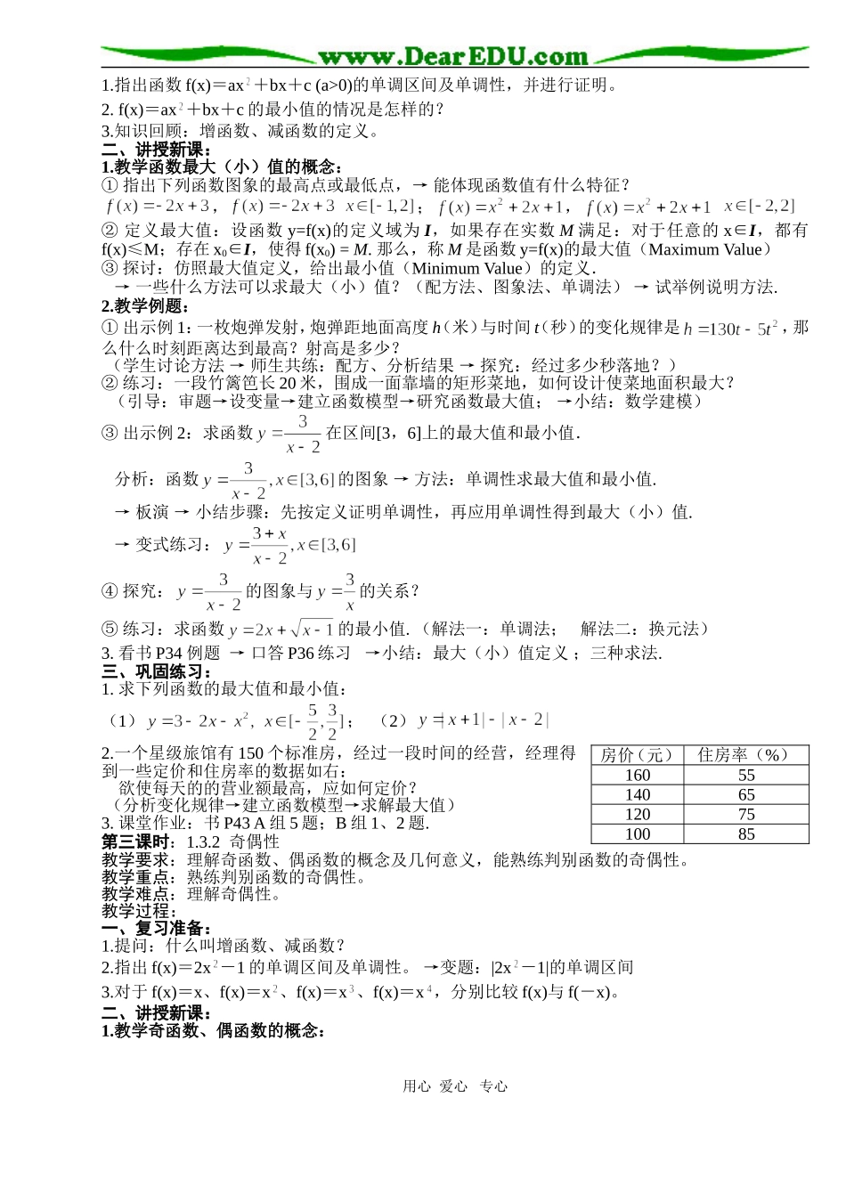 B3--1.3 函数的基本性质(4课时)—-必修①第一章集体备课_第2页
