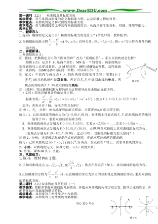 B06--2.2 双曲线(3课时)