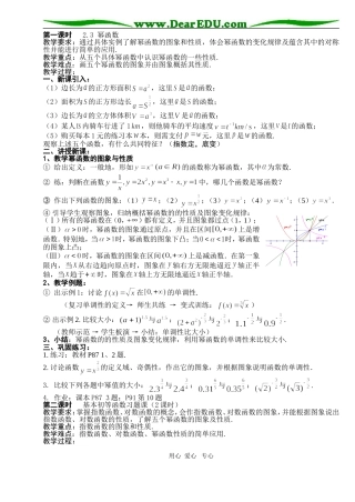 B6--2.3 幂函数（2课时）---必修①第二章集体备课
