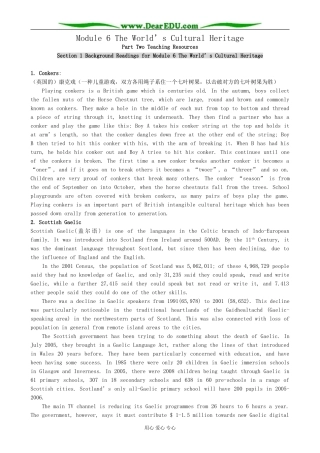 Module 6 The World’s Cultural Heritage-Section 1 Background Readings