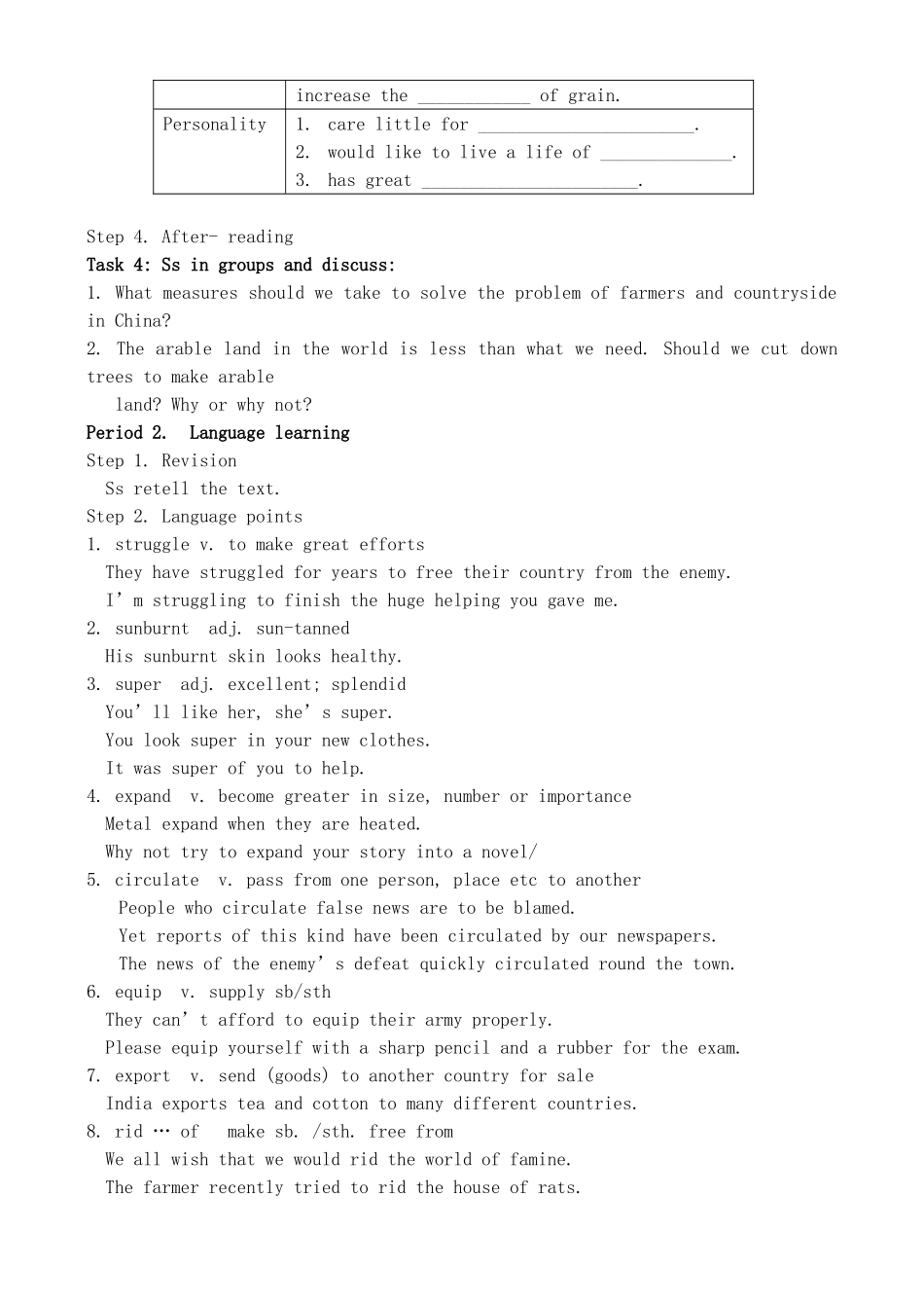 Unit 2 Working the land_第3页