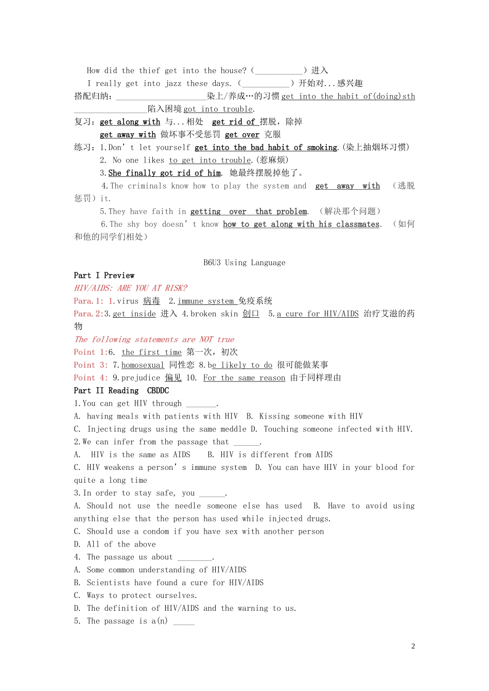 Unit 3 A healthy life using language（教师版）_第2页