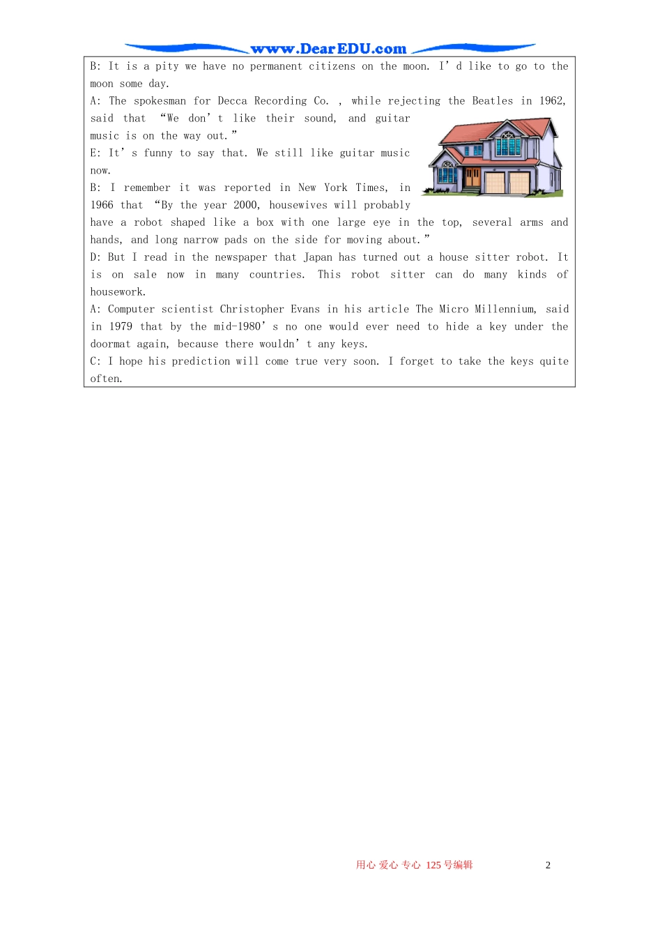 Module1 Life in the Future CULTURAL CORNER 外研版必修4_第2页