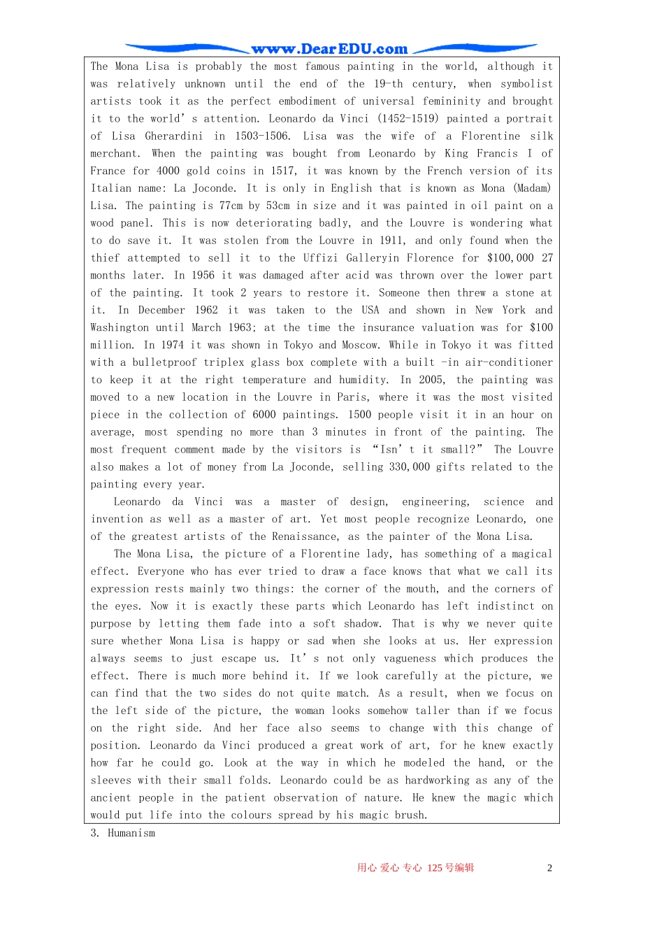 Module2 The Renaissance Background Readings 外研版必修8_第2页