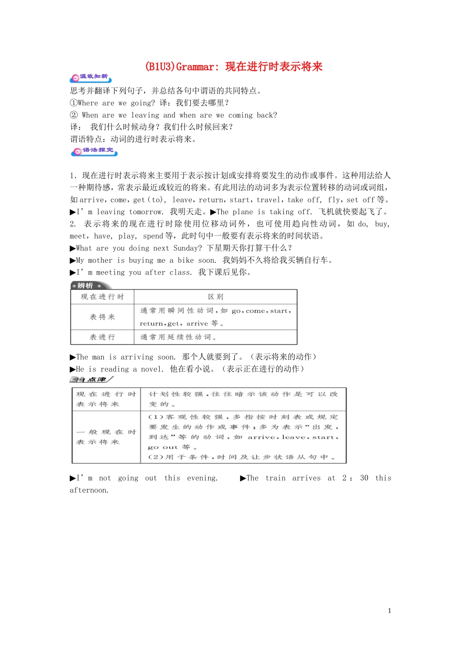 Unit 3 Travel journal Grammar（教师版）_第1页