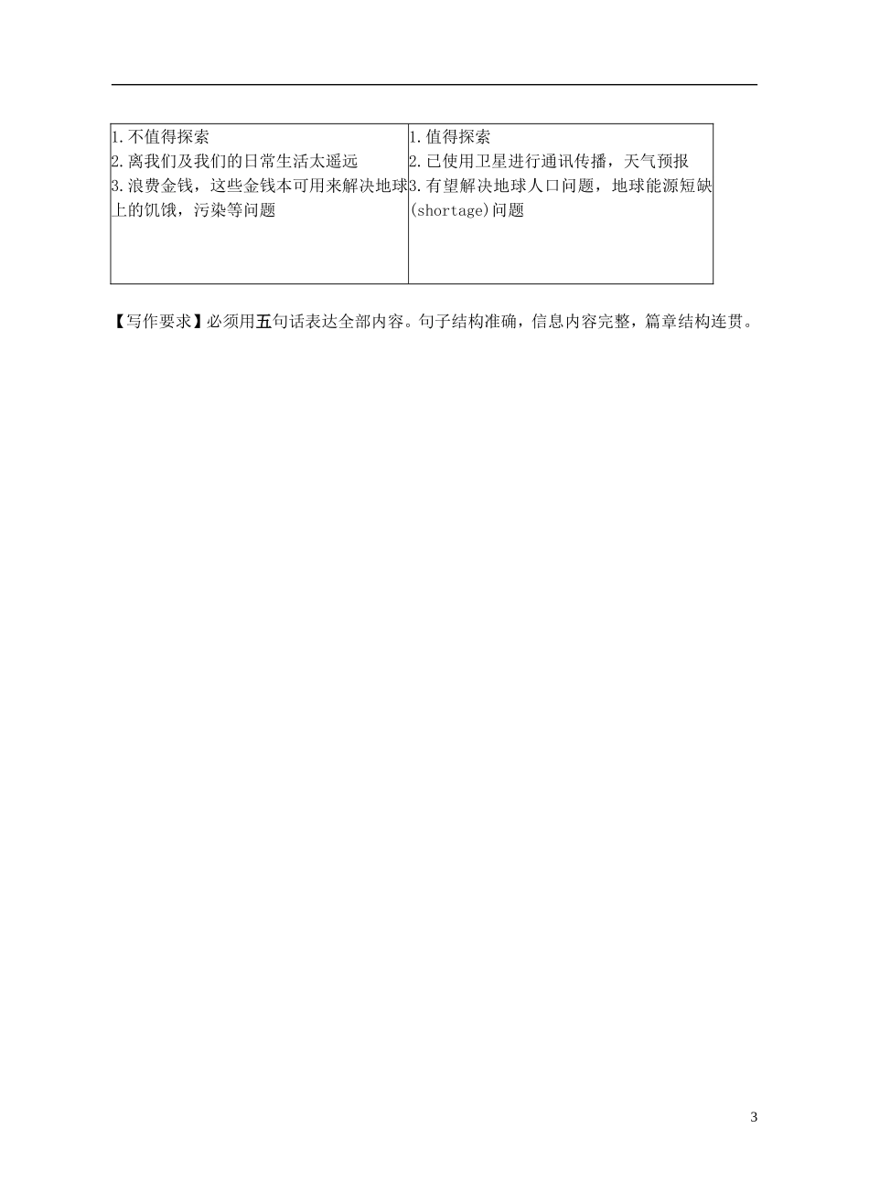 Unit 4 Astronomy the science of the stars writing（学生版）_第3页