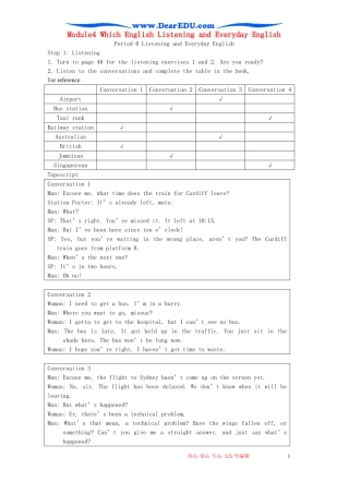 Module4 Which English Listening and Everyday English 外研版必修8