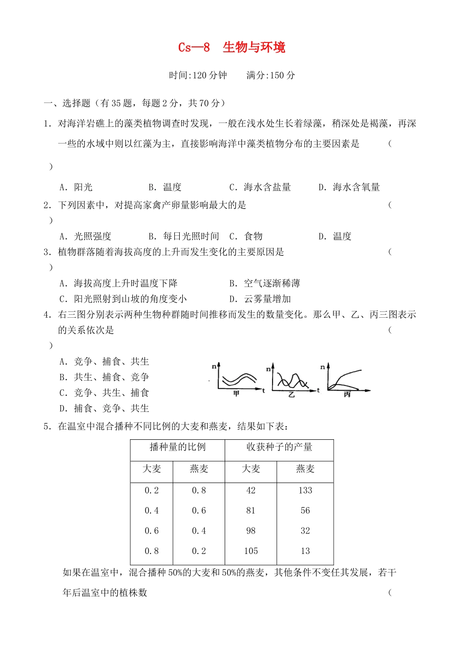 Cs—8  生物与环境_第1页
